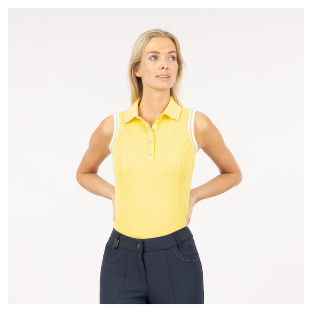 ANKY SS23 Sleeveless Polo Shirt Yellow Tale