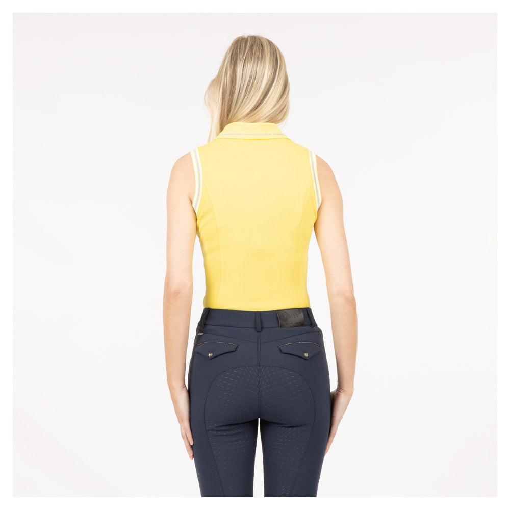 ANKY SS23 Sleeveless Polo Shirt Yellow Tale