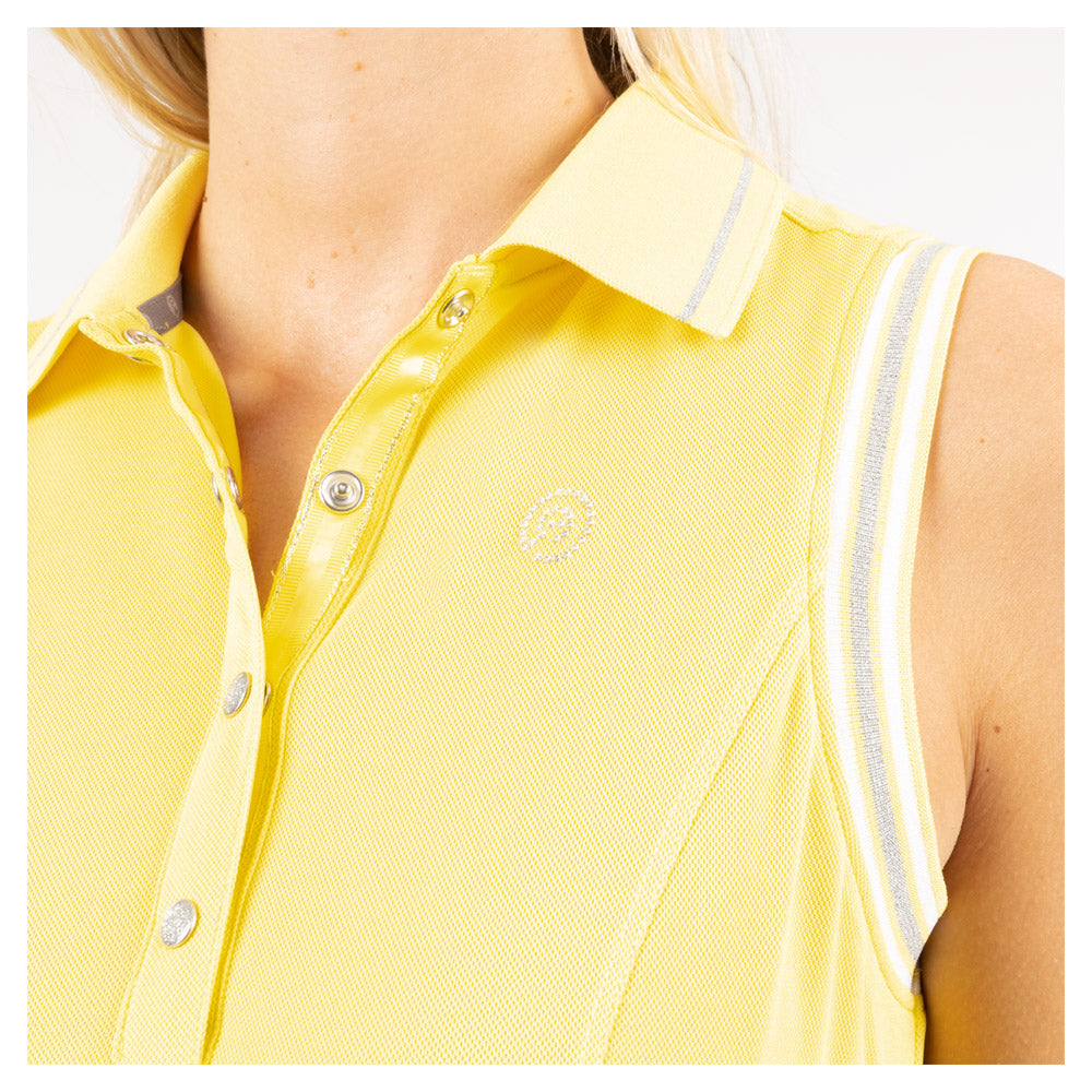 ANKY SS23 Sleeveless Polo Shirt Yellow Tale