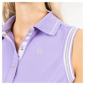 ANKY SS23 Sleeveless Polo Shirt Paisley Purple
