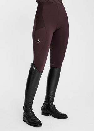 Aztec Diamond Icon Riding Leggings Maroon