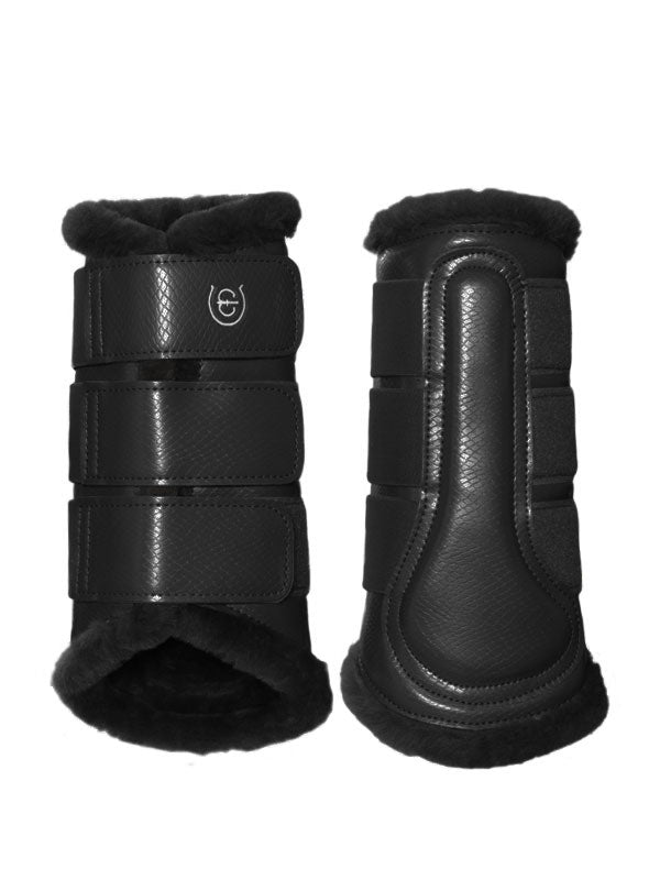 Equestrian Stockholm Fleece Brushing Boots Black Edition