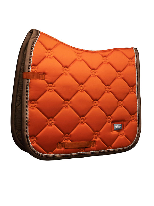 Equestrian Stockholm Dressage Saddle Pad Brick Orange