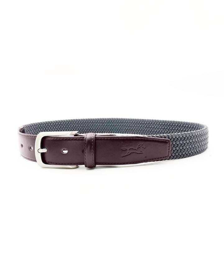 Fager Elastic Leather Belt Brown/Grey