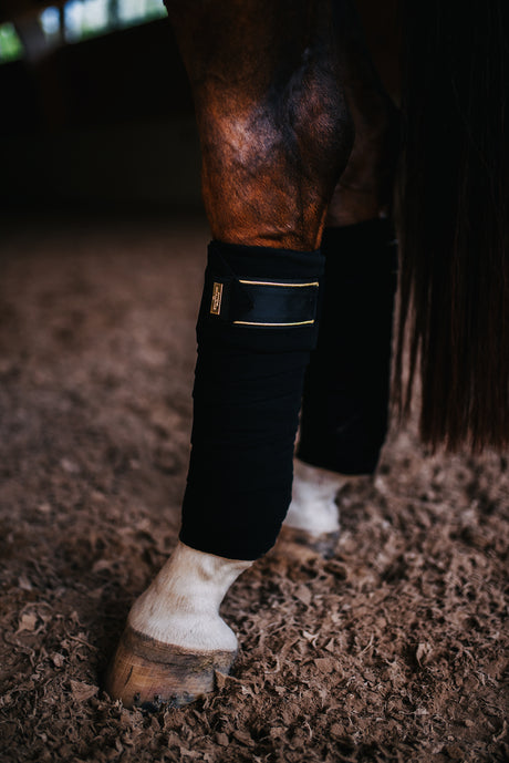 Equestrian Stockholm Bandages Black Gold