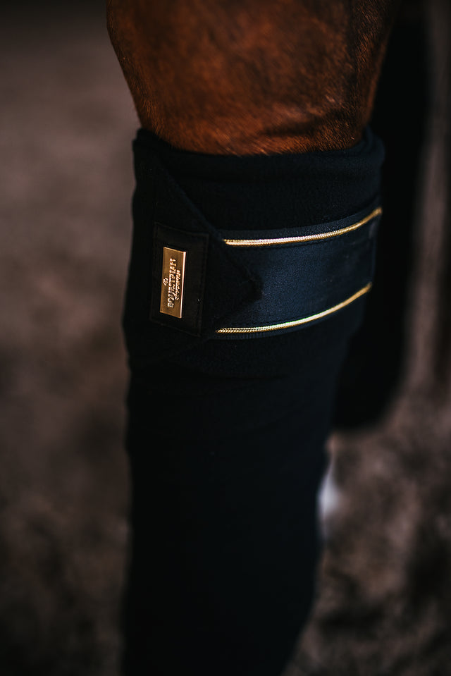 Equestrian Stockholm Bandages Black Gold