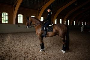 Equestrian Stockholm Dressage Saddle Pad Black Gold