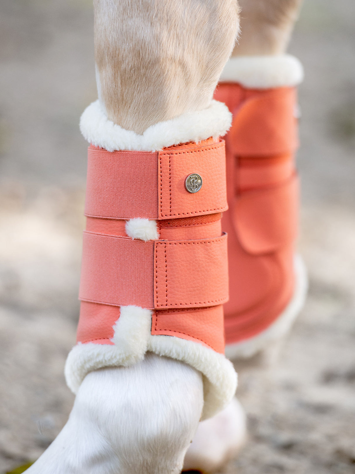 PS of Sweden Fleece Brushing Boots Coral | set of 4