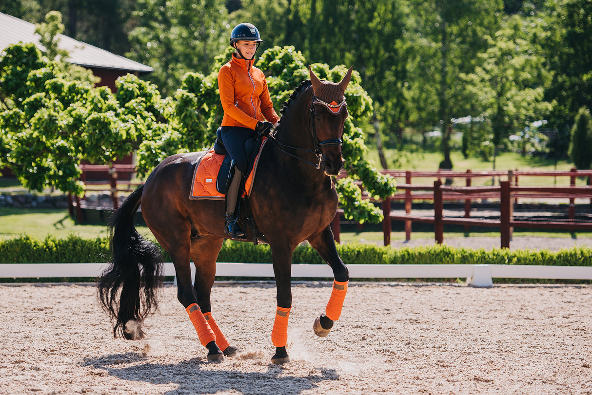 Equestrian Stockholm Dressage Saddle Pad Brick Orange