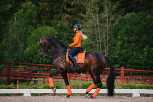 Equestrian Stockholm Dressage Saddle Pad Brick Orange