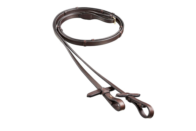 Finesse Flat Leather Reins with Stoppers