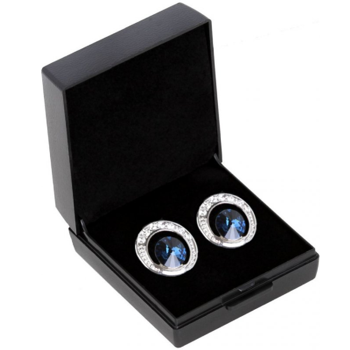 SD Design De Luxe Earrings Navy Crystal
