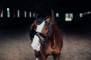 Equestrian Stockholm Ear Bonnet Black Gold