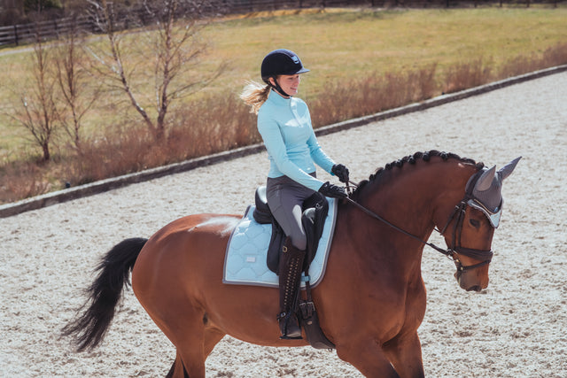 Equestrian Stockholm Dressage Saddle Pad Ice Blue