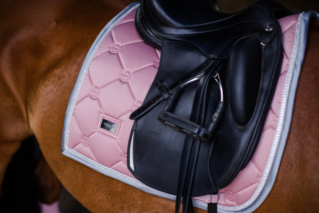 Equestrian Stockholm Dressage Saddle Pad Pink Crystal