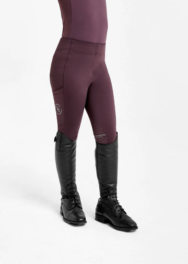 Aztec Diamond Young Rider Riding Leggings Maroon