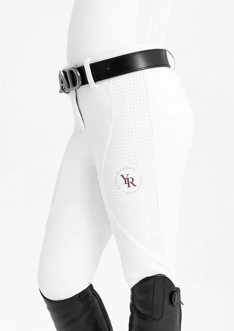 Aztec Diamond Young Rider Competition Breeches White – Impulsion Elite ...