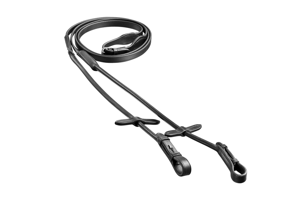 Finesse Rolled Leather Reins with Rubber