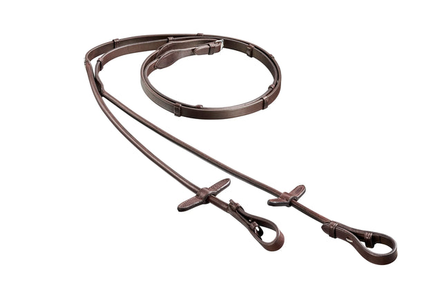 Finesse Rolled Leather Reins with Stoppers