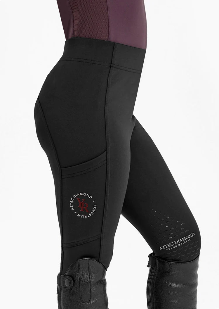 Aztec Diamond Young Rider Riding Leggings Black – Impulsion Elite ...