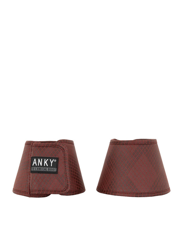 ANKY Limited Edition Check Pearl Bell Boots Garnet Red