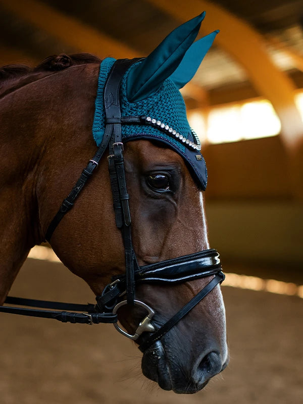 Equestrian Stockholm Ear Bonnet Aurora Blues