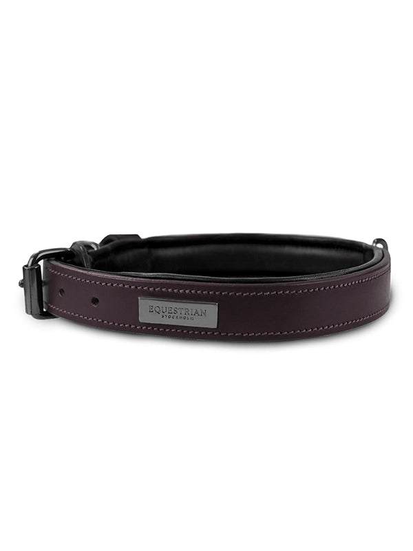 Equestrian Stockholm Dog Collar Black Raven