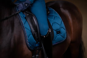 Equestrian Stockholm Dressage Saddle Pad Blue Meadow