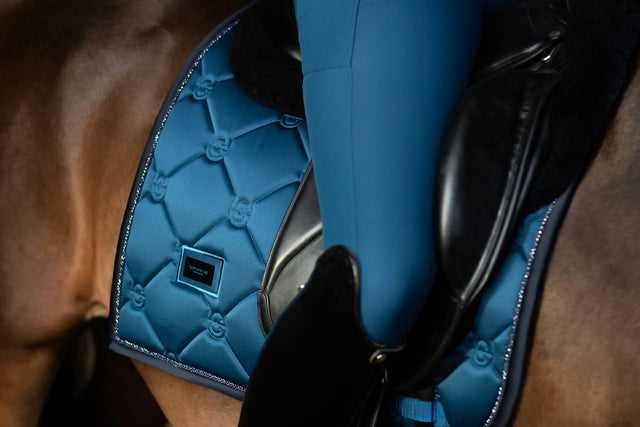 Equestrian Stockholm Dressage Saddle Pad Blue Meadow