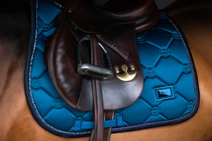 Equestrian Stockholm Jump Saddle Pad Blue Meadow