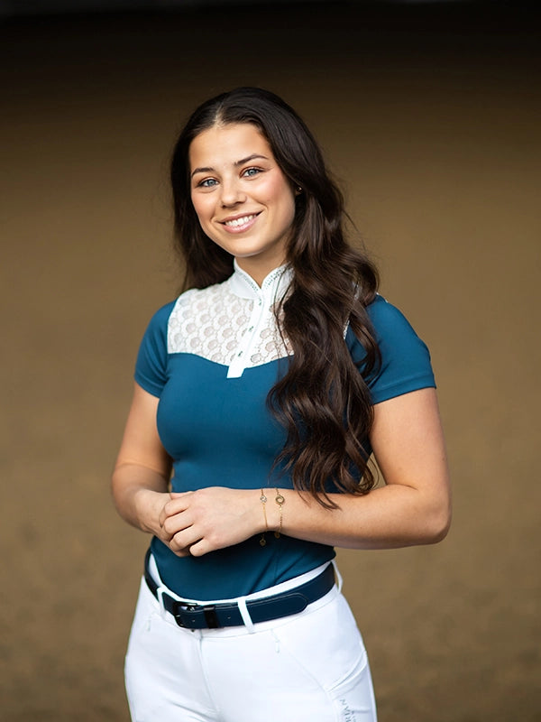 Equestrian Stockholm Crystal Champion Top Blue Meadow