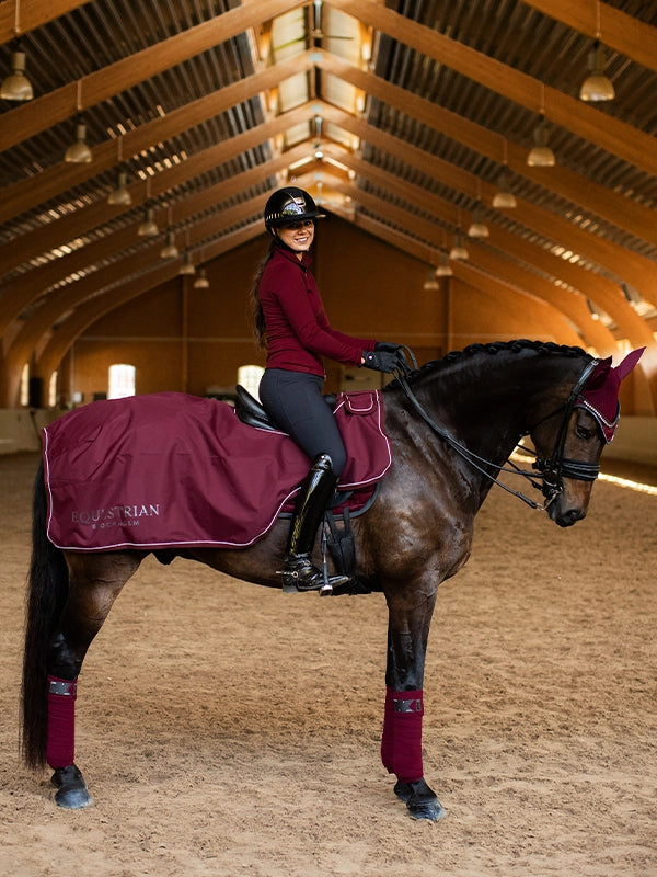 Equestrian Stockholm Exercise Rug Bordeaux