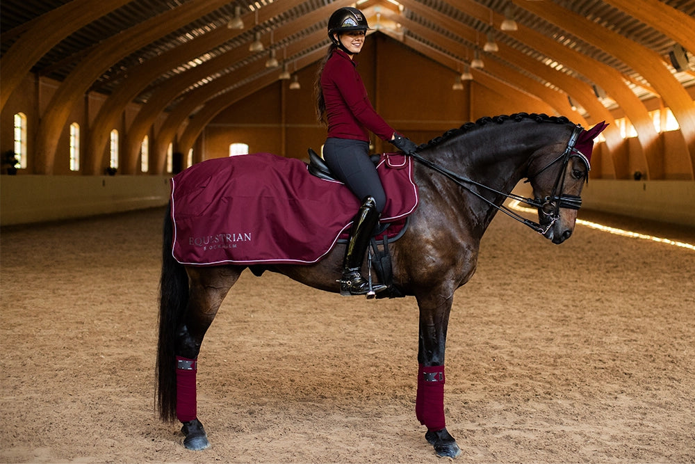 Equestrian Stockholm Exercise Rug Bordeaux