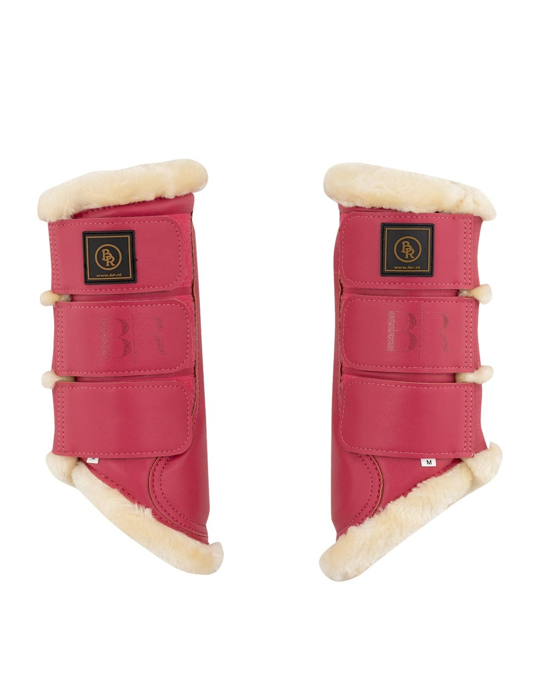 BR Equestrian Aimee Fleece Brushing Boots Raspberry Red