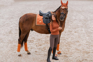 Equestrian Stockholm Dressage Saddle Pad Bronze Gold