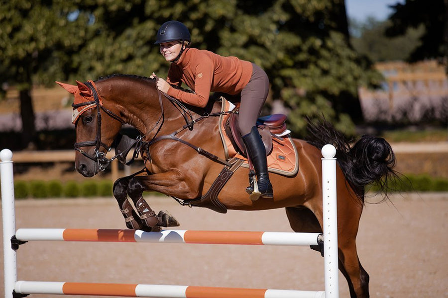 Equestrian Stockholm Jump Saddle Pad Bronze Gold