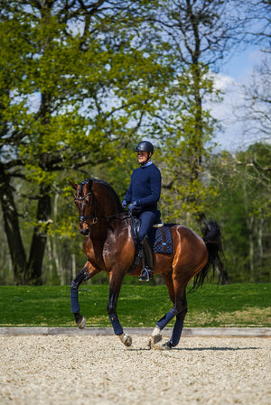 Equestrian Stockholm Dressage Saddle Pad Navy No Boundaries