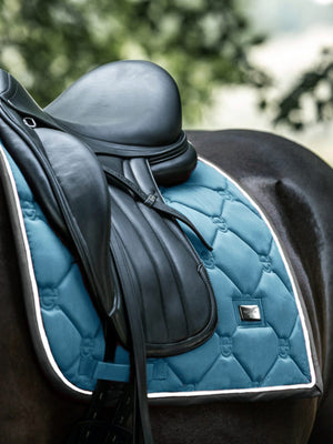 Equestrian Stockholm Dressage Saddle Pad Steel Blue