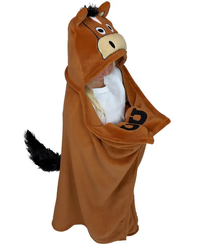 Lazy One Horse Childrens Hooded Blanket
