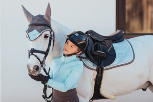Equestrian Stockholm Ear Bonnet Ice Blue