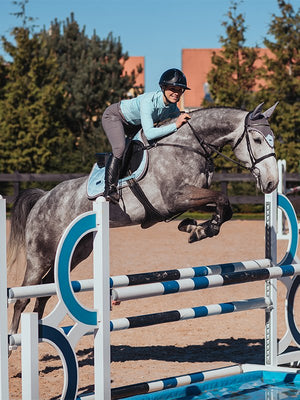 Equestrian Stockholm Jump Saddle Pad Ice Blue