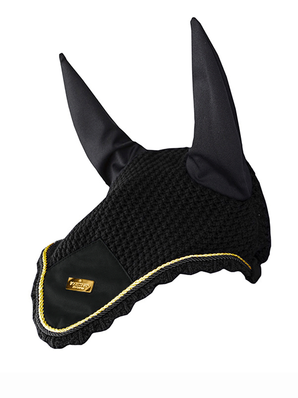 Equestrian Stockholm Ear Bonnet Black Gold
