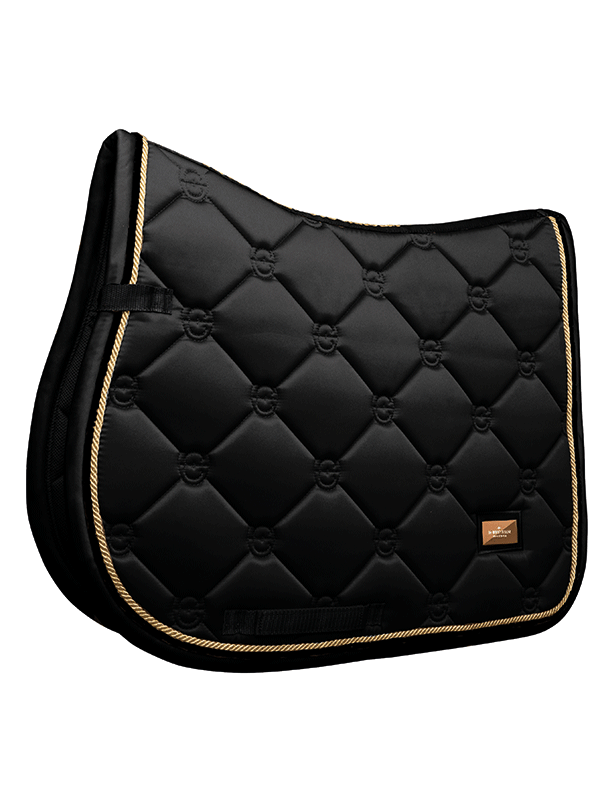 Equestrian Stockholm Jump Saddle Pad Black Gold