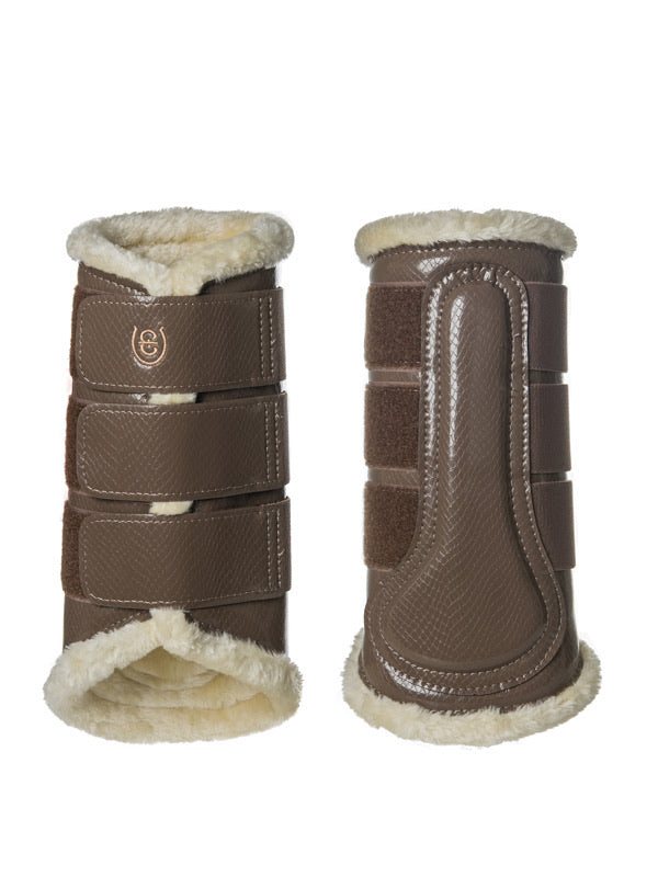 Equestrian Stockholm Fleece Brushing Boots Champagne