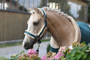 Equestrian Stockholm Fleece Headcollar & Lead Emerald
