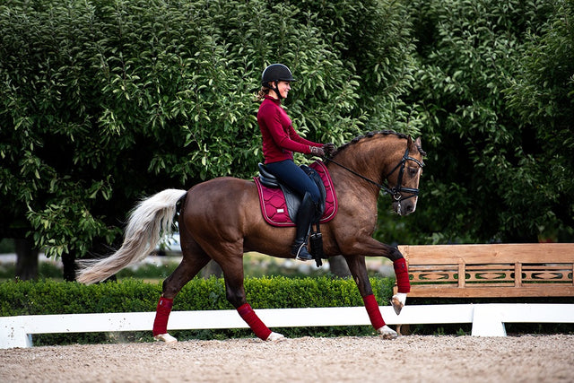 Equestrian Stockholm Dressage Saddle Pad Bordeaux
