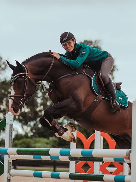 Equestrian Stockholm Jump Saddle Pad Emerald