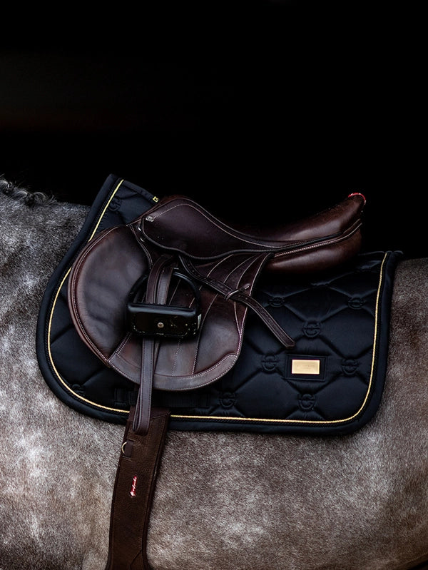 Equestrian Stockholm Jump Saddle Pad Black Gold