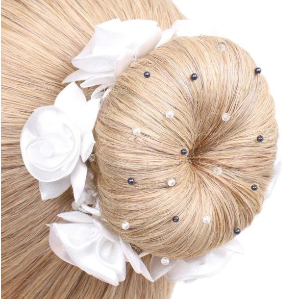 SD Design Hair Net with Navy Pearls & Crystals