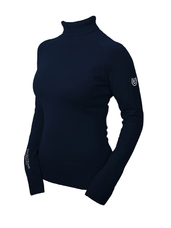 Equestrian Stockholm Knitted Top Midnight Blue